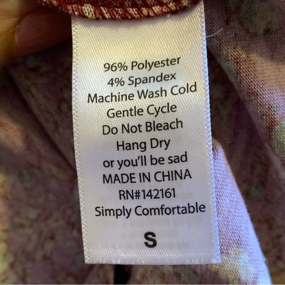 LULAROE. Red/Gold fitted straight dress. Size S. Simply Comfortable. - Picture 9 of 9